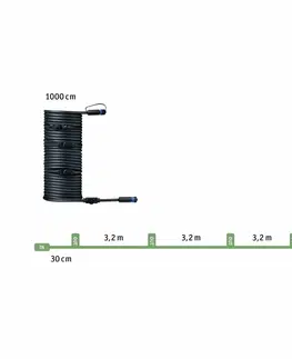 Zahradní osvětlení Plug & Shine Paulmann Plug&Shine kabel IP68 10m černá 939.30 P 93930