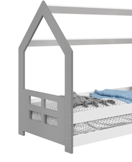 Postele Dětská postel SPECIOSA D5D 80x160, šedá/bílá