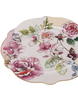 Talíře Porcelánový mělký talíř Roses, 27 cm