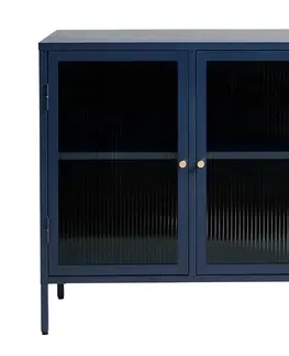 Komody Furniria Designová komoda Hazina 132 cm modrá
