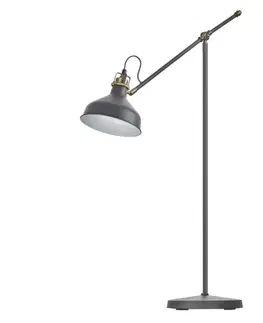 Industriální stojací lampy EMOS Stojací lampa ARTHUR na žárovku E27, 150cm, tmavě šedá Z7610