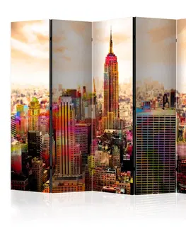 Paravány Paraván Colors of New York City III Dekorhome 225x172 cm (5-dílný)