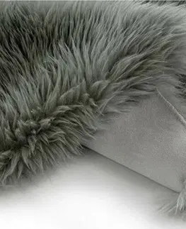 Koberce a koberečky AmeliaHome Kožešina Dokka tmavě šedá, 60 x 90 cm