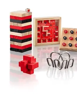 Dřevěné hračky Popular Soubor mini her 5 v 1
