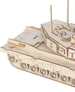 3D puzzle Woodcraft construction kit Dřevěné 3D puzzle Tank M1 Abrams