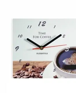 Kuchyňské hodiny Nástěnné hodiny s šálkem kávy