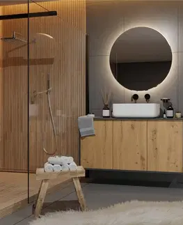 Koupelnový nábytek TP Living Koupelnová skříňka s košem na prádlo NEL ART I antracit/dub artisan