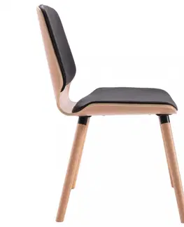 Židle Jídelní židle 6 ks Dekorhome Černá / světle hnědá