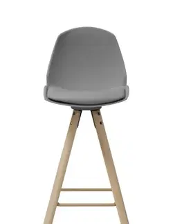 Barové židle Dkton Designová barová židle Nerea šedá