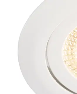 Podhledove svetlo Sada 5 ks zapuštěných bodových světel bílá včetně LED 3-stupňově stmívatelné - Mio