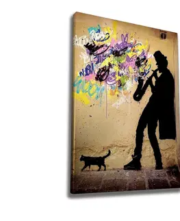 Obrazy Wallity Obraz na plátně Jazz player WY40 70x100 cm
