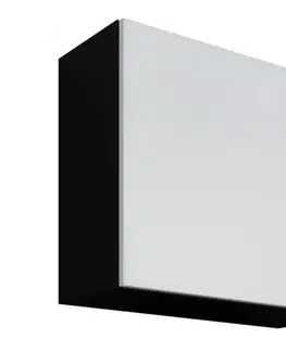 Vitríny Kvadrát skříňka VIGO plná 50 závěsná černobílá