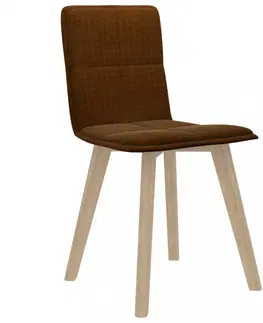 Židle Jídelní židle 4 ks látka / buk Dekorhome Šedohnědá taupe