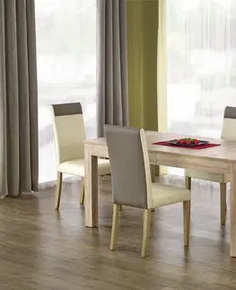 Jídelní stoly Rozkládací jídelní stůl SEWERYN Halmar Dub sonoma / bílá