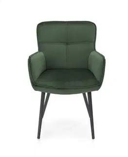 Židle Jídelní křeslo K463 Halmar Tmavě zelená
