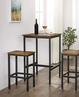 Barové stolky Barový stůl Vasagle Gienne hnědý