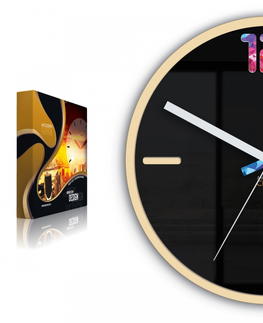 Hodiny ModernClock Nástěnné hodiny Etno černé