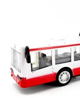 Hračky WIKY - Kovový trolejbus s efekty 16cm