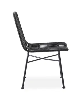 Zahradní křesla a židle Zahradní židle K401 Halmar Černá