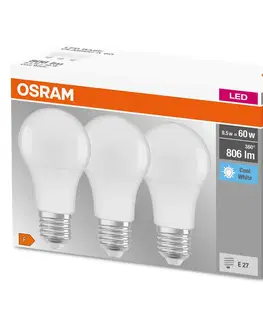 LED žárovky OSRAM OSRAM LED žárovka E27 Base CL A 8,5W 4000K mat 3ks