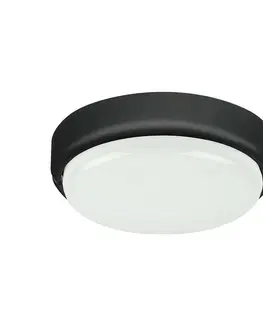 Zahradní lampy Rabalux 7407 venkovní/koupelnové nástěnné/stropní LED svítidlo Hort, černá