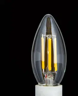 Stmívatelné LED žárovky Orion LED žárovka-svíčka E14 4,5W C35 filament 827