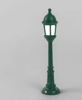 Venkovní osvětlení terasy SELETTI LED venkovní světlo Street Lamp s baterií, zelená