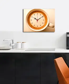 Hodiny Wallity Dekorativní nástěnné hodiny Cofei béžové