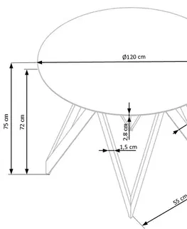 Jídelní stoly Jídelní stůl MOZAMBIK 120 cm Halmar