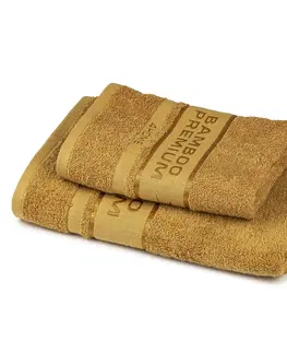 Ručníky 4Home Sada Bamboo Premium osuška a ručník svetlo hnedá, 70 x 140 cm, 50 x 100 cm