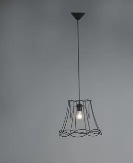Zavesna svitidla Retro závěsná lampa černá 35 cm - Granny Frame