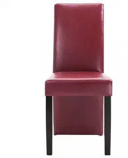 Židle Jídelní židle 2 ks umělá kůže / dřevo Dekorhome Tmavě hnědá