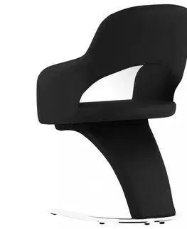 Židle Jídelní židle 4 ks umělá kůže / chrom Dekorhome Bílá
