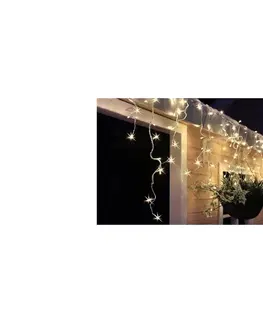 Vánoční osvětlení  1V40-WW LED vánoční závěs, rampouchy, 120 LED, 3m x 0,7m, přívod 6m, venkovní, teplé světlo
