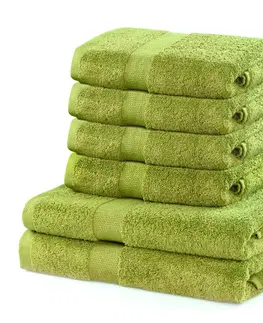 Ručníky Sada 2 osušek a 4 ručníků DecoKing Ginna světle zelené, velikost 2*70x140+4*50x100