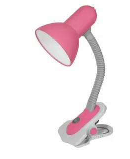 Dětské stolní lampy Kanlux SUZI stolní lampa růžová HR-60-PK  max.1x60W E27 s klipem 07153