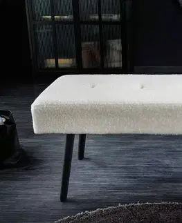 Lavice do jídelny LuxD Designová lavice Bailey 100 cm bílá