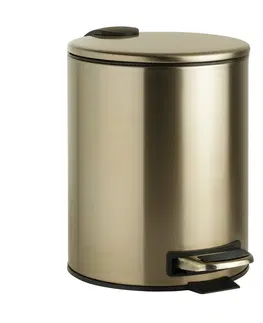 Odpadkové koše HOPA Odpadkový koš „Soft Close“, 5l, 205×265×205 mm Barva 22 zlatá broušená mat KDBE160315010