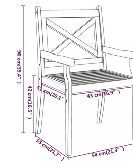 Zahradní židle Zahradní jídelní židle 4 ks Dekorhome