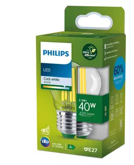 LED žárovky Philips Philips E27 LED žárovka G45 2,3W 485lm 4 000K čirá
