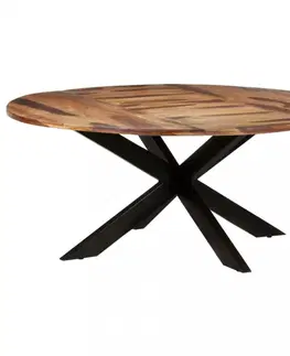 Jídelní stoly Jídelní stůl akácie / černá Dekorhome 200x100x75 cm