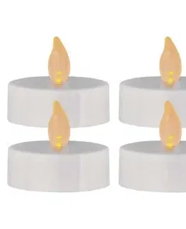 Svíčky EMOS Čajové svíčky LED dekorace Robi maxi 4 ks bílé
