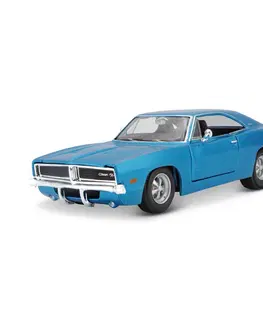 Hračky MAISTO - 1969 Dodge Charger R/T, metal modrá, 1:25