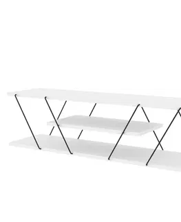 TV stolky Kalune Design TV stolek CANAZ 120 cm bílý/černý