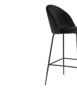 Barové židle Norddan Designová barová židle Kristopher černá