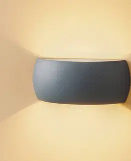 Nástěnná svítidla SOLLUX LIGHTING Nástěnné světlo Bow up/down keramika šedá 32 cm