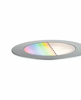 Nájezdová a pochozí svítidla PAULMANN Plug & Shine LED zemní svítidlo Smart Home Zigbee Floor RGBW samostatné svítidlo IP67 RGBW 2W ocel 947.51