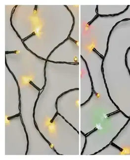 LED řetězy EMOS LED vánoční řetěz 2v1, 10 m, venkovní i vnitřní, teplá bílá/multicolor, programy D4AH01