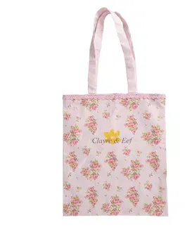 Nákupní tašky a košíky Bavlněná taška s květy růže Sweet Roses - 33*38cm Clayre & Eef SWR83
