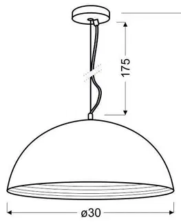Kuchyňské linky Závěsná lampa AMALFI 1xE27 Candellux 40 cm